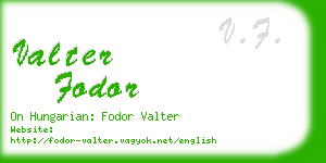 valter fodor business card